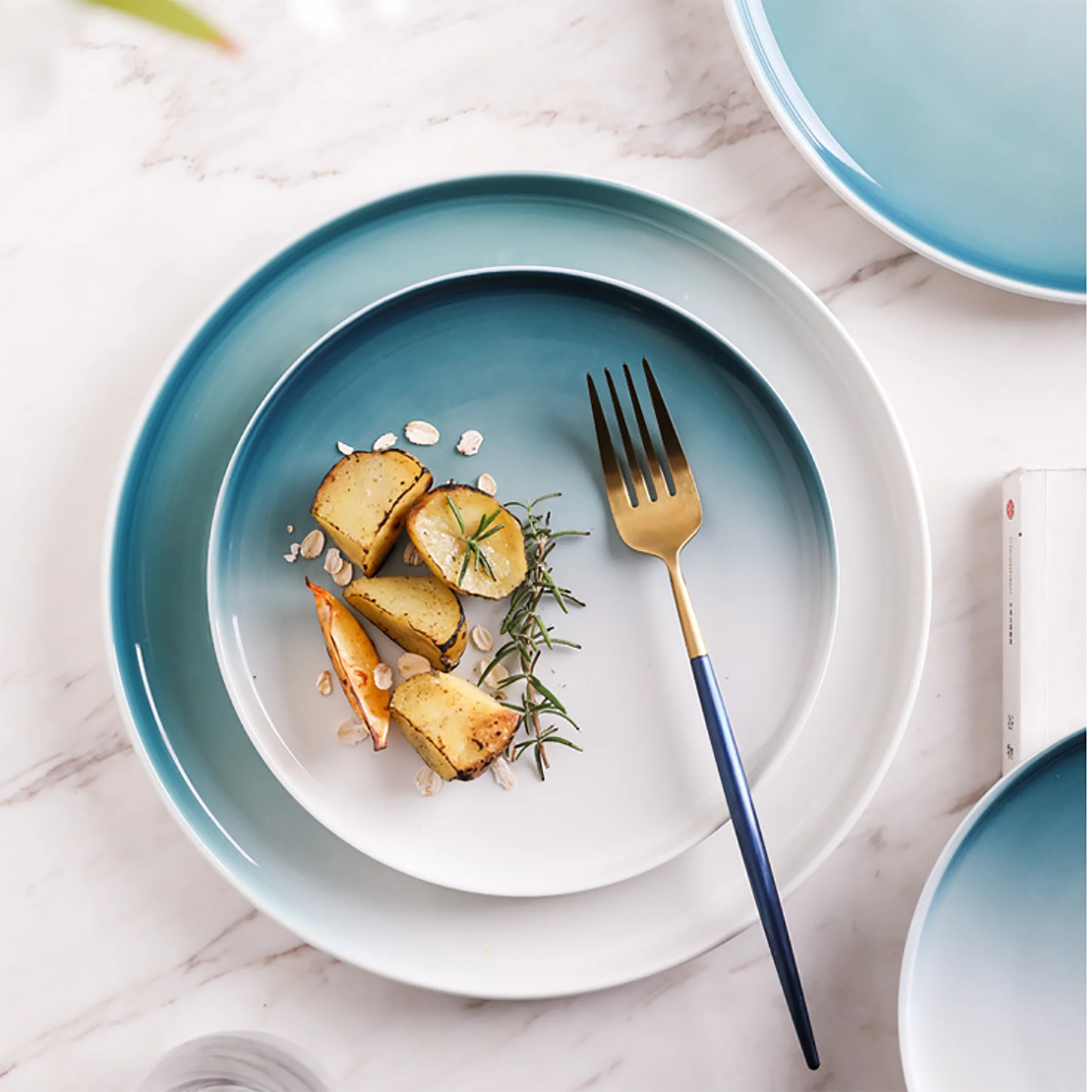 Navy Blue Dinner Plate - Image 5