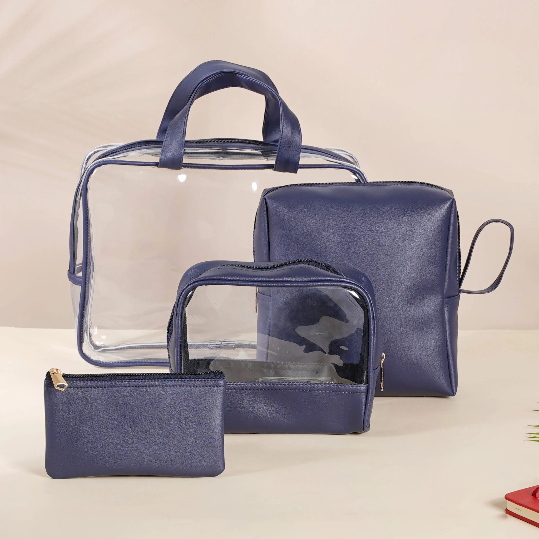 Navy Blue Travel Kit Set of 4 - Image 14