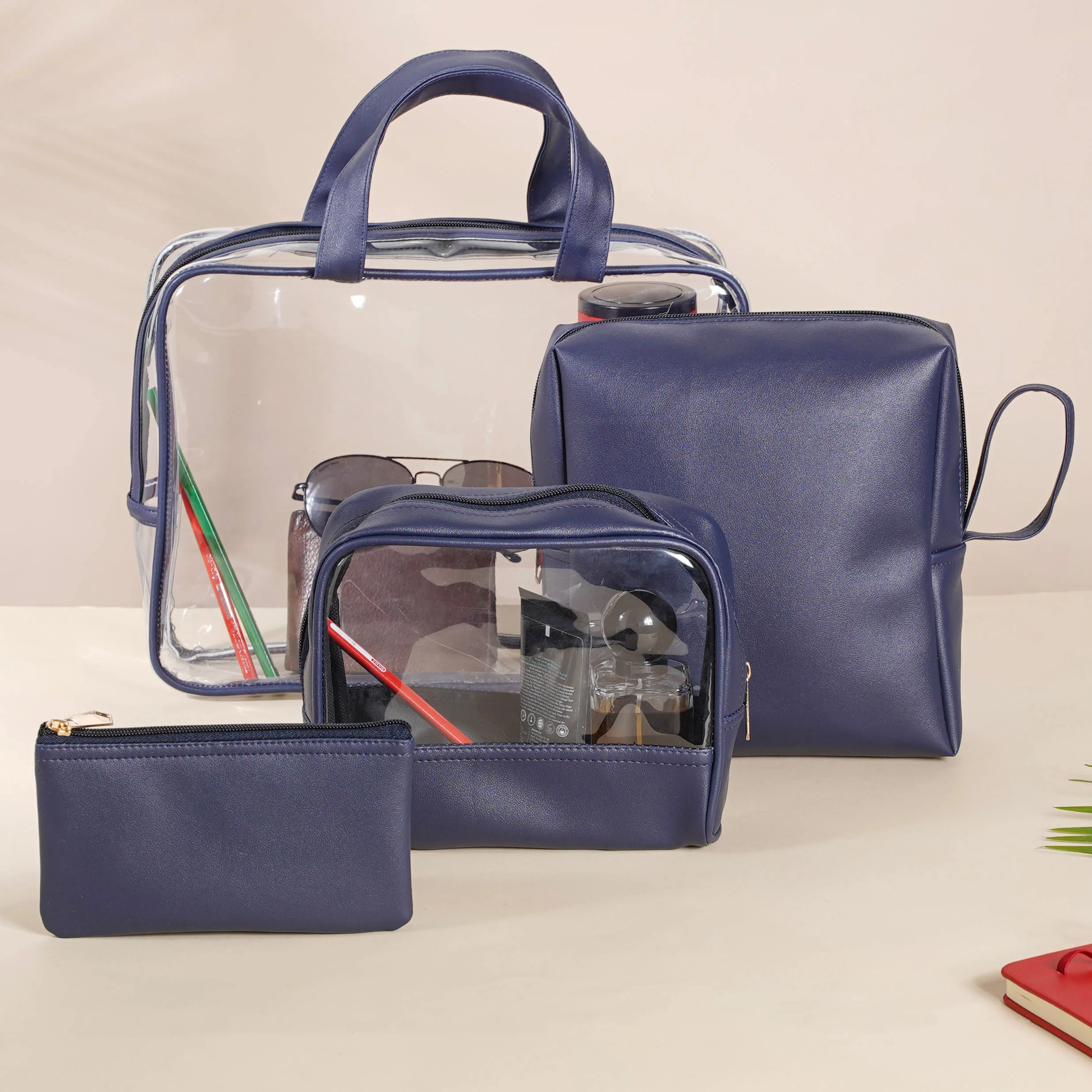 Navy Blue Travel Kit Set of 4 - Image 3