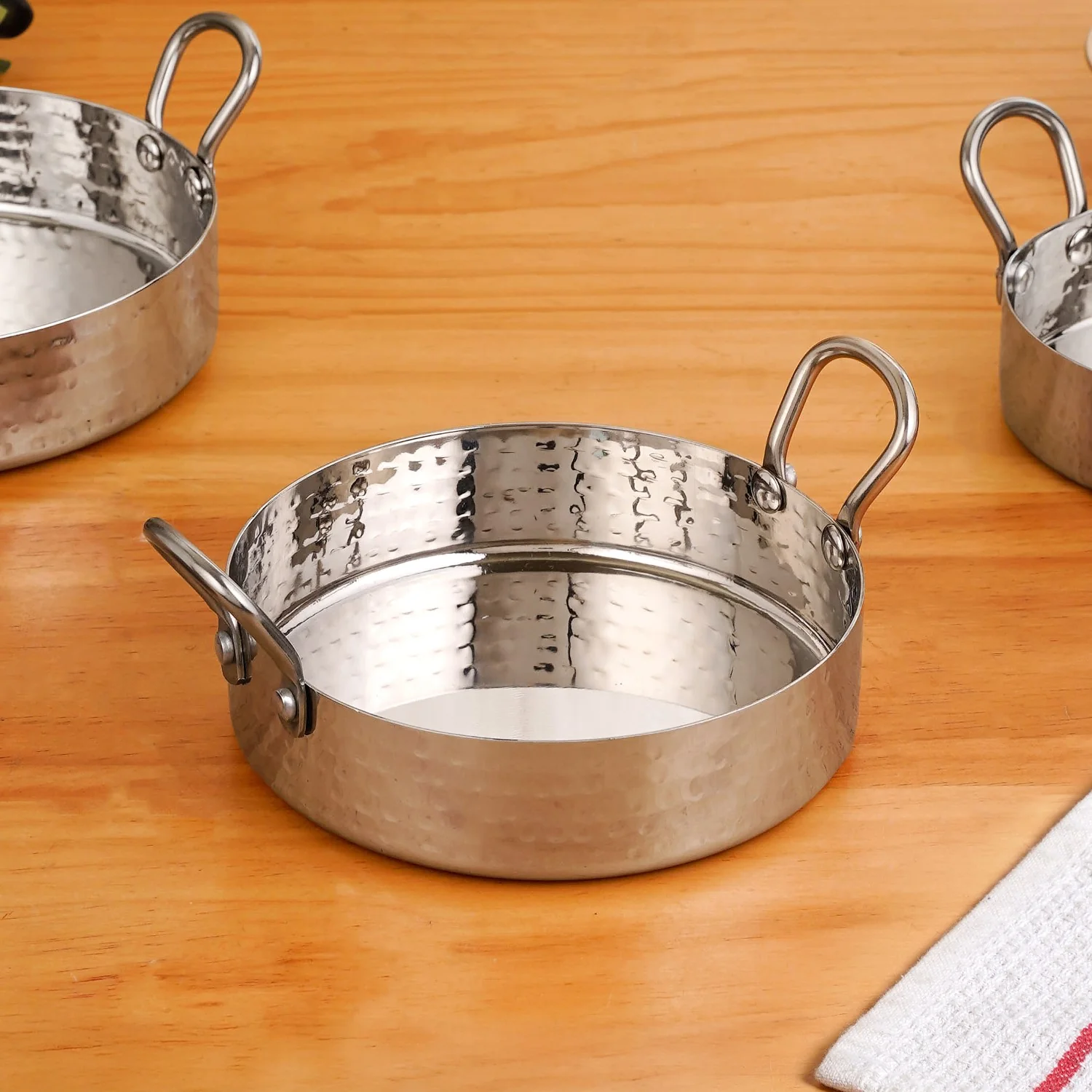 Nested Stainless Steel Round Serving Dish Set Of 3 - Image 8