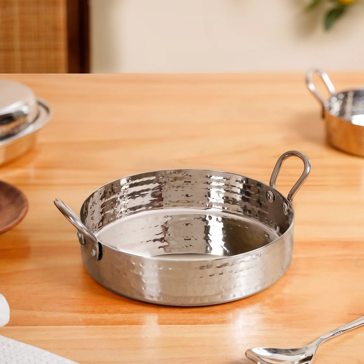 Nested Stainless Steel Round Serving Dish Set Of 3 - Image 9