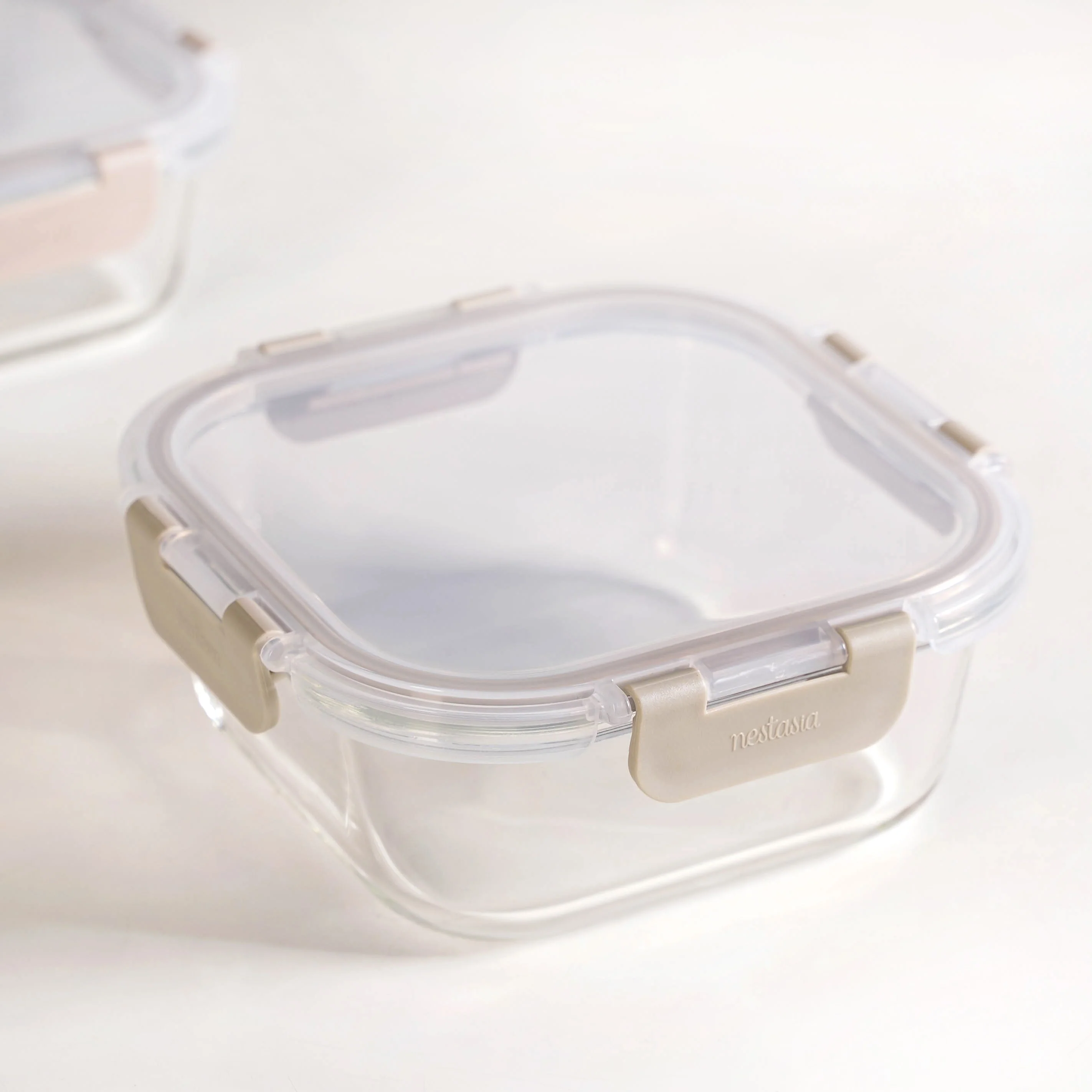 Nestro Airtight Containers Set Of 4 Square Beige 160ml 300ml 500ml 800ml - Image 9