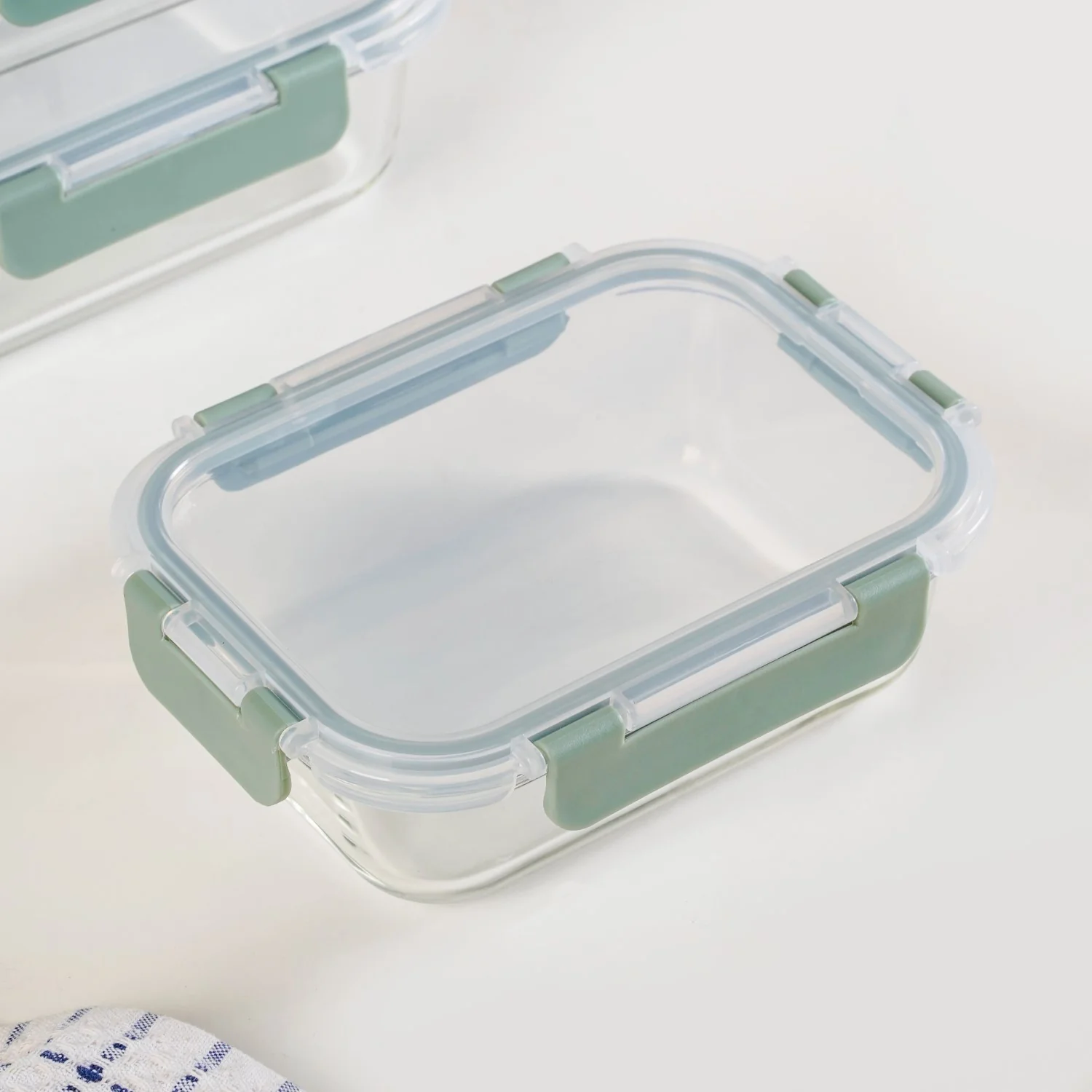 Nestro Airtight Food Storage Box Set Of 5 Green XS 185ml S 370ml M 600ml L 1000ml XL 1500ml - Image 9