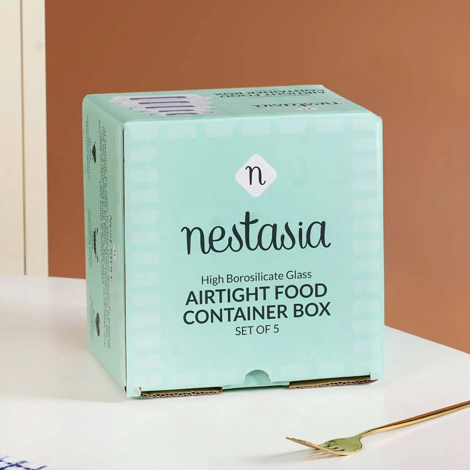 Nestro Airtight Food Storage Square Container Set Of 4 Green S 300ml M 500ml L 800ml XL 1200ml - Image 11