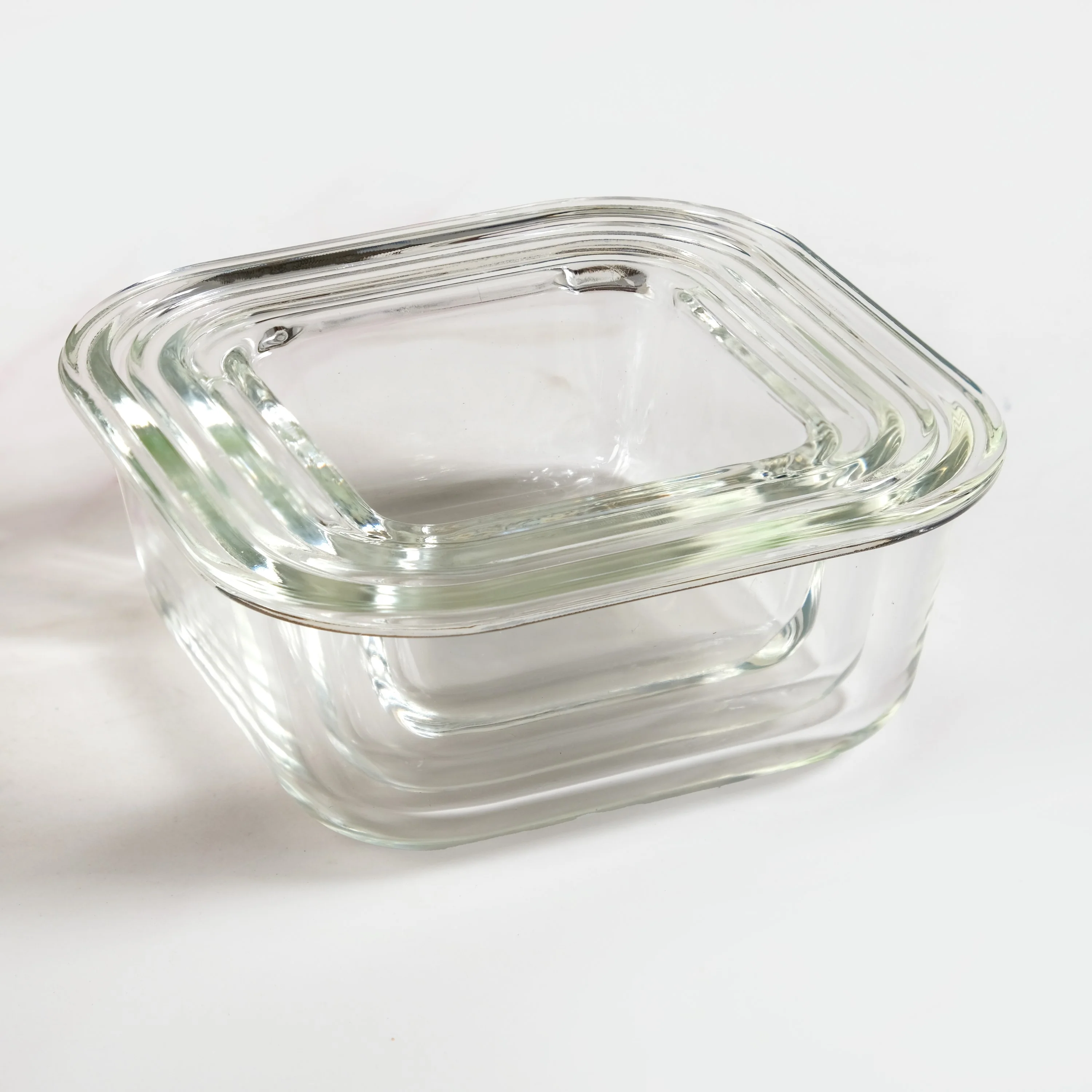 Nestro Glass Leakproof Containers Set Of 3 Square Sage Green 160ml 300ml 500ml - Image 6
