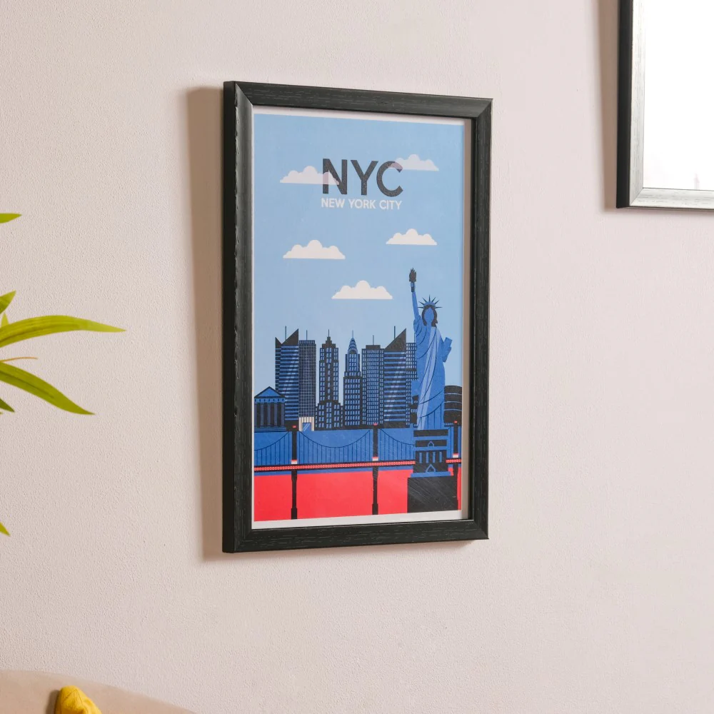 New York City Poster With Frame 13x9 Inch - Image 7