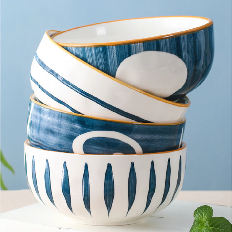 Nitori Dots Ceramic Serving Bowl 650ml - Image 4