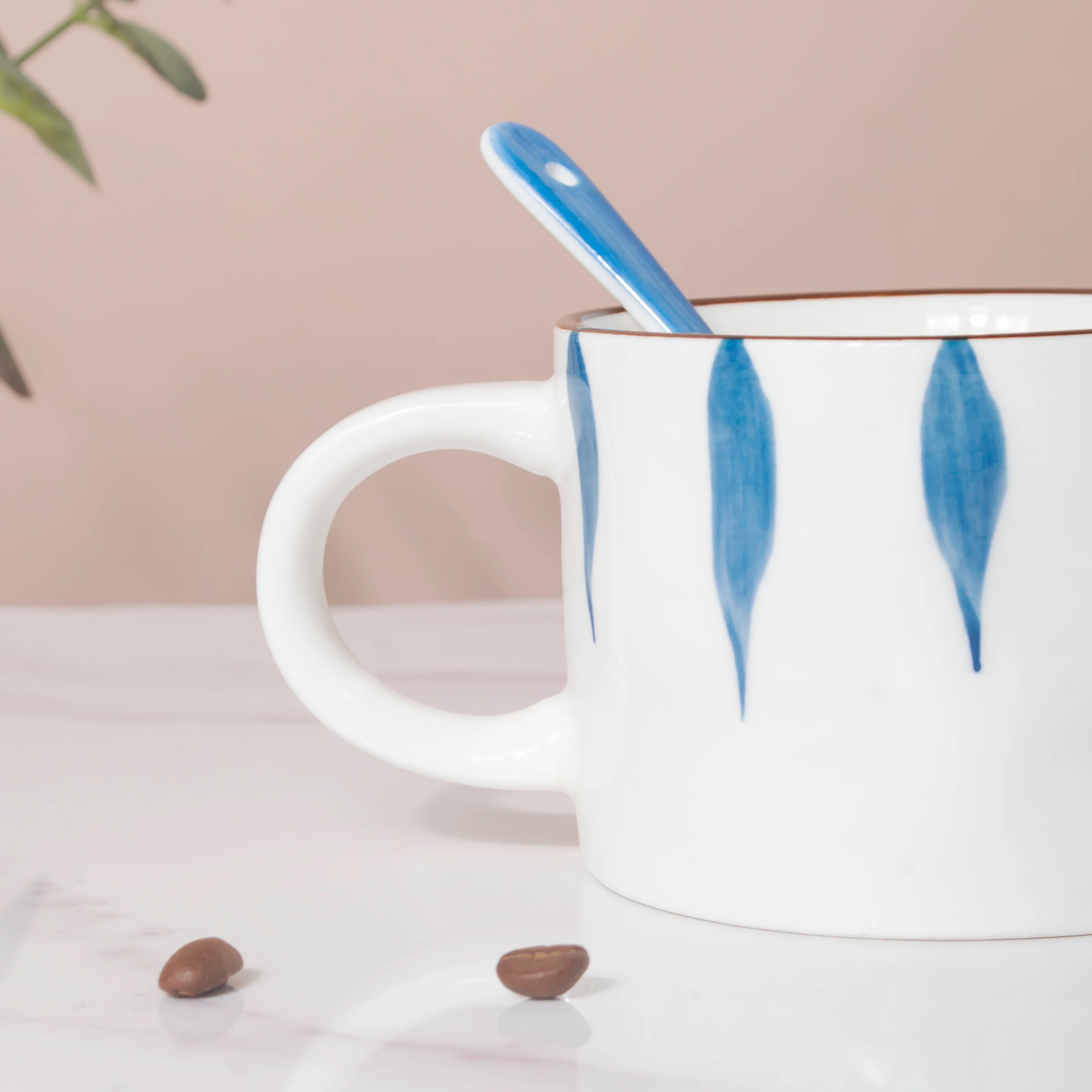 Nitori Teardrop Cup And Tray Set With Spoon - Image 8