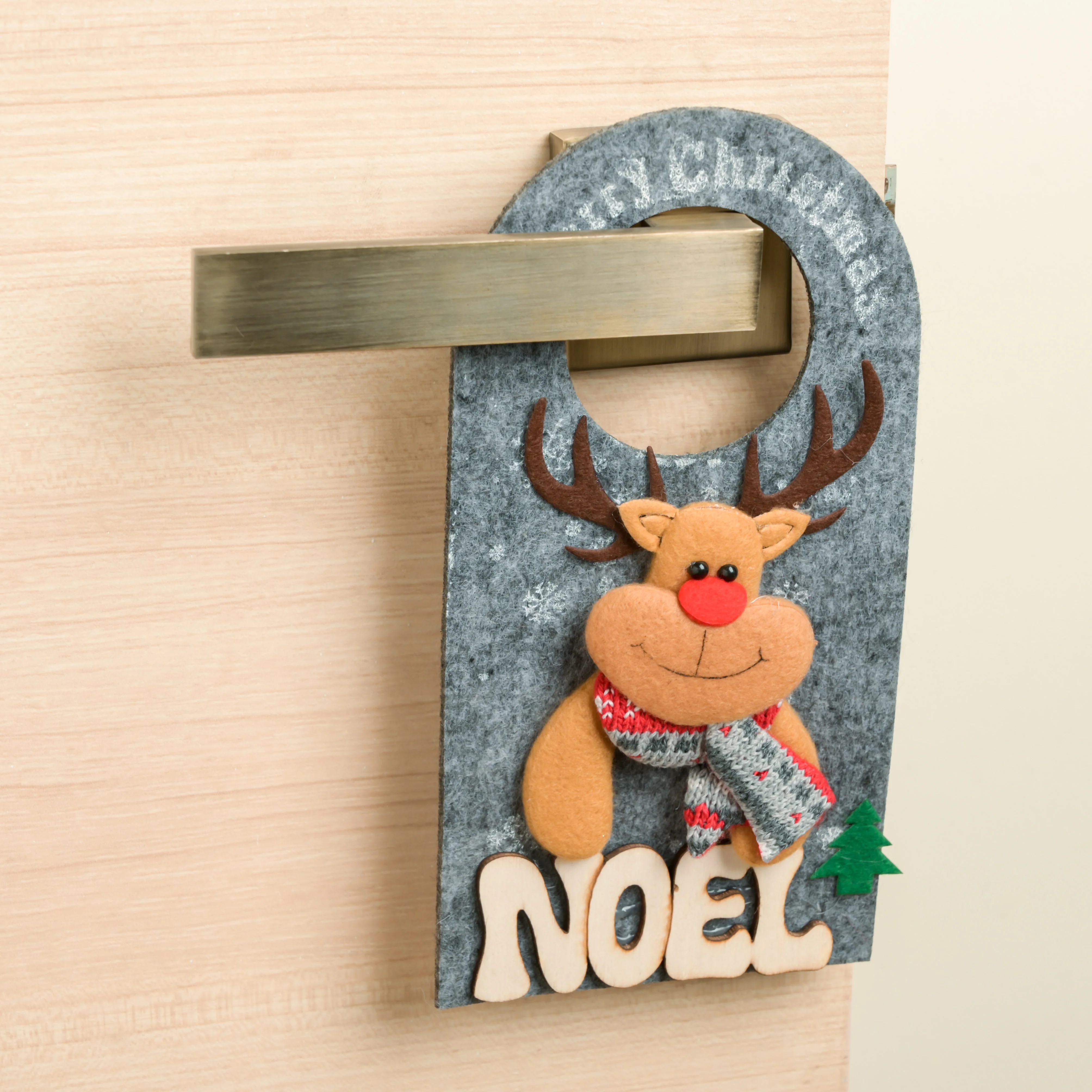 Noel Reindeer Door Tag Grey 8.5 Inch - Image 4