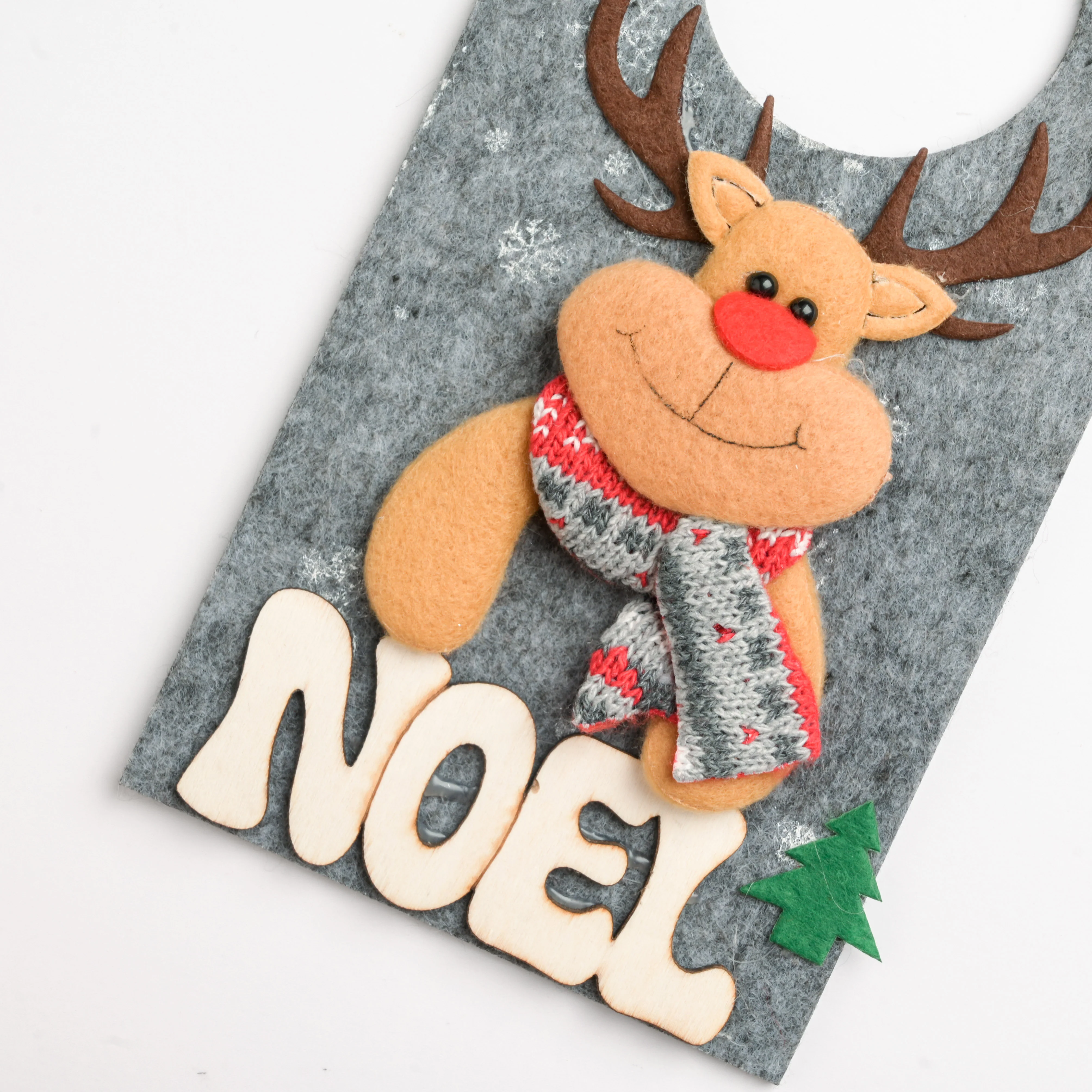 Noel Reindeer Door Tag Grey 8.5 Inch - Image 6