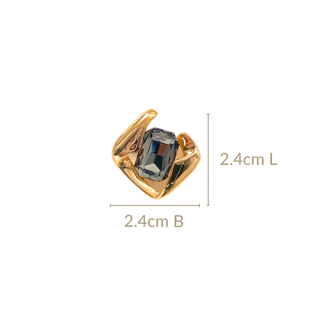 Noir Twist Statement Studs - Image 3