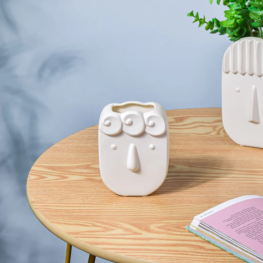 Nordic Ceramic Face Vase Small - Image 7