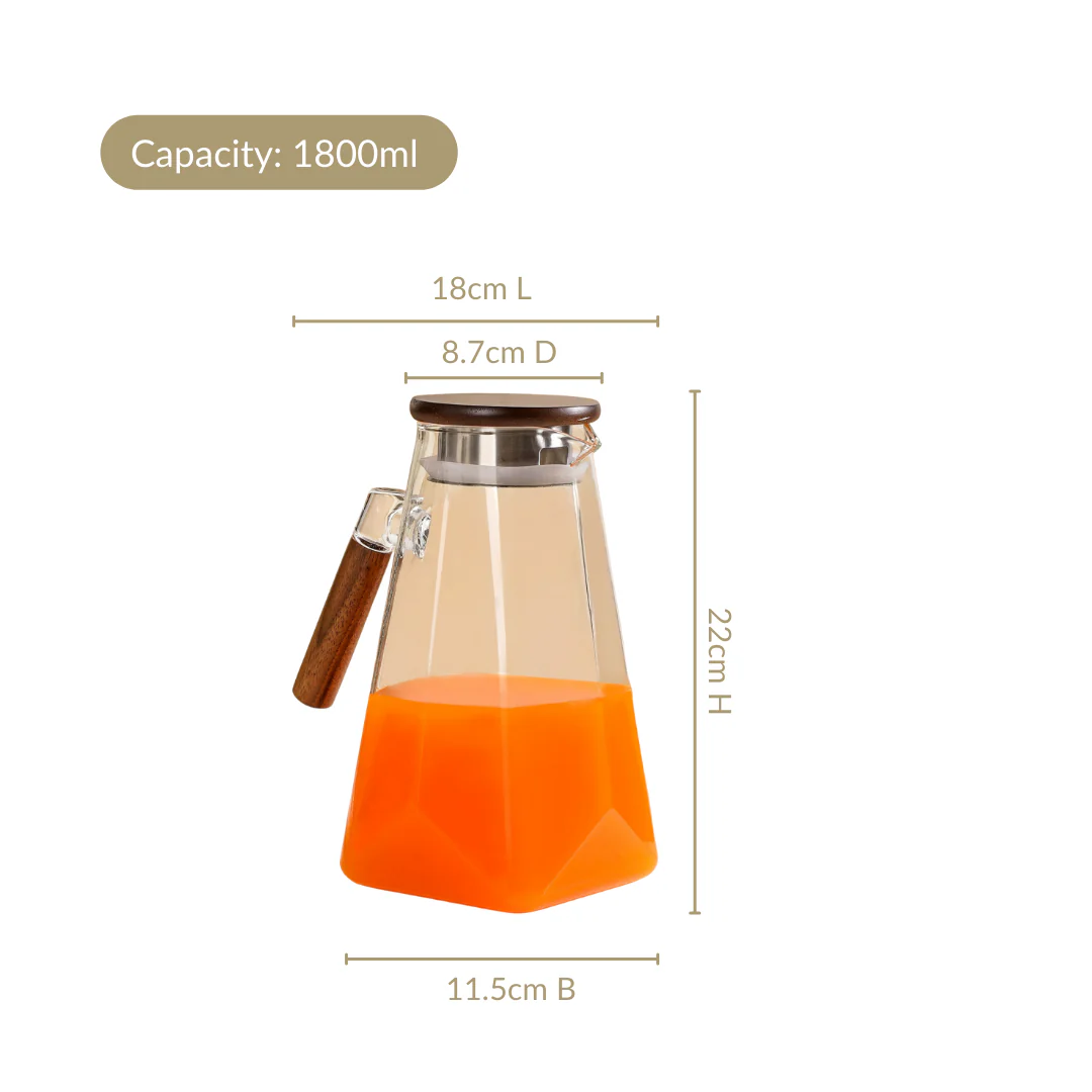 Nordic Fusion Borosilicate Glass Jug 1800ml - Image 3