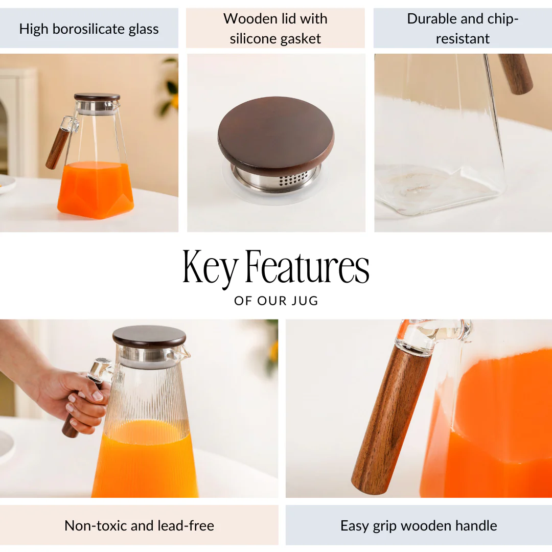 Nordic Fusion Borosilicate Glass Jug 1800ml - Image 4