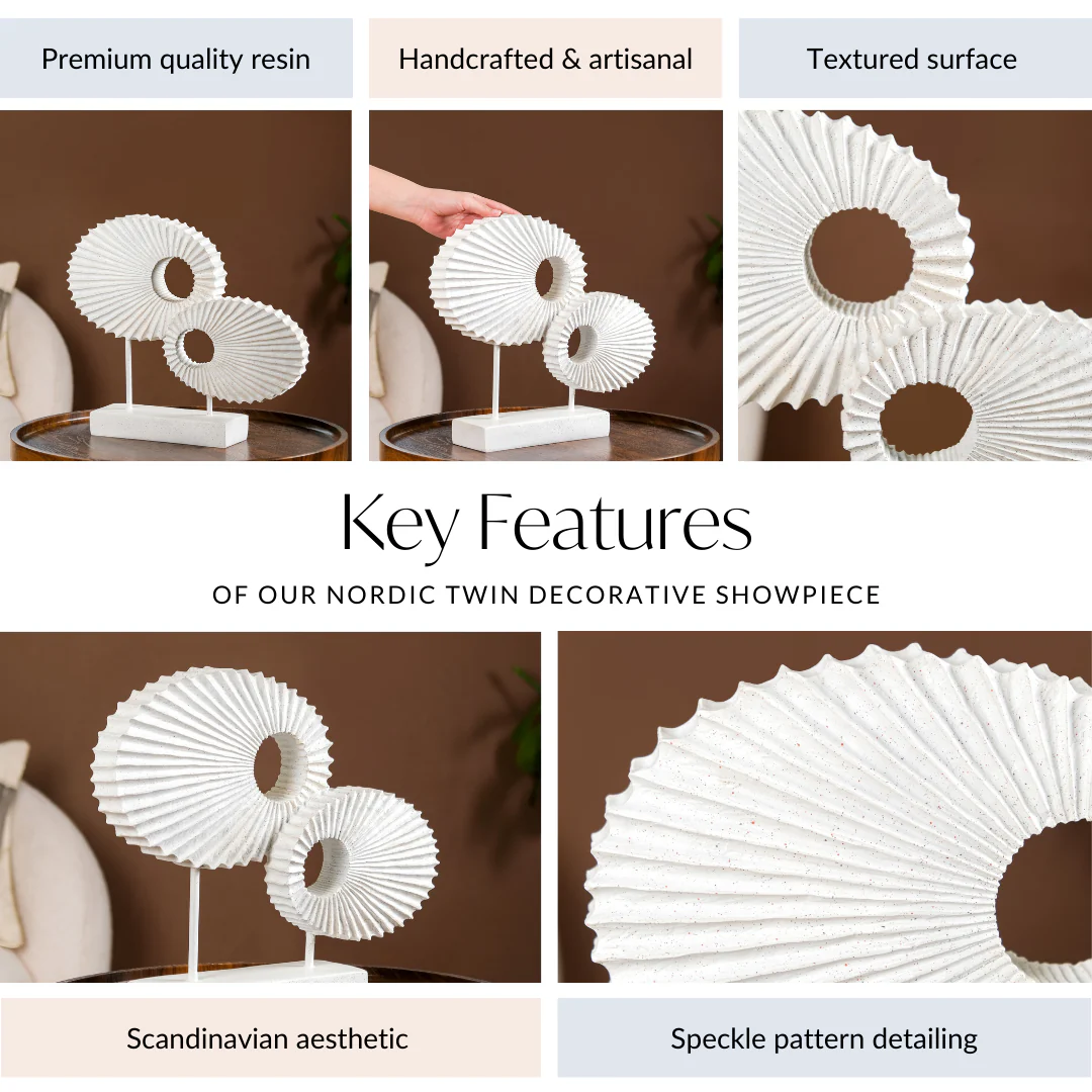Nordic Twin Decorative Showpiece White - Image 5