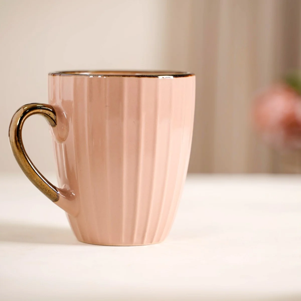 Nori Cup and Saucer Set Of 6 Champagne Pink 250ml - Image 6