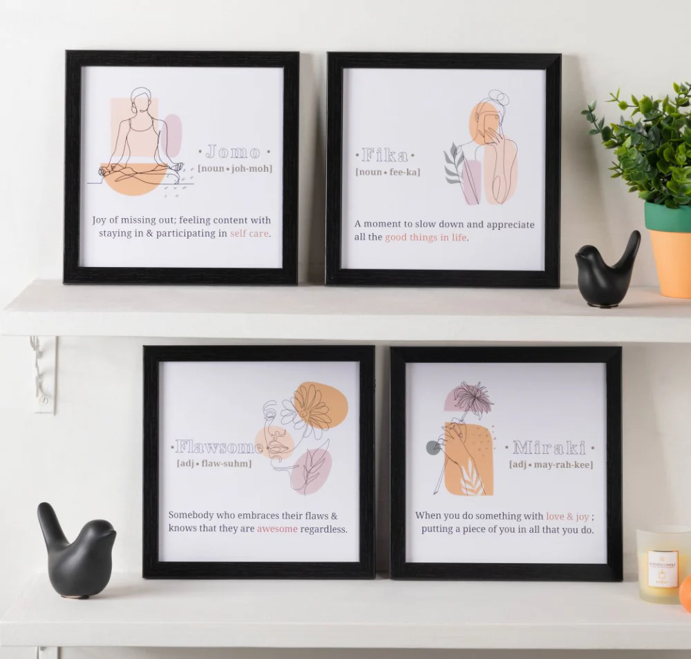 Notes To Self Framed Posters Set Of 4 9x9 Inch - Image 8