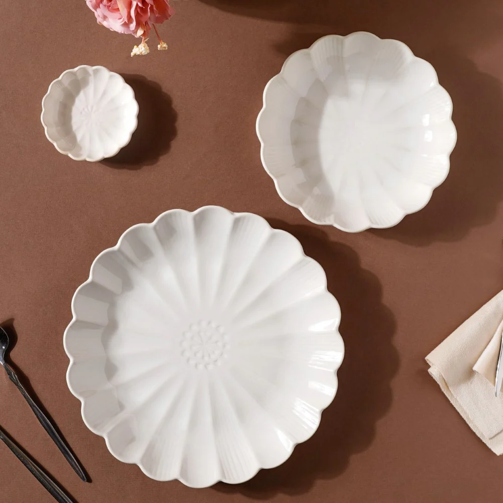 Ocean Ceramic Salad Plate White 7 Inch - Image 6