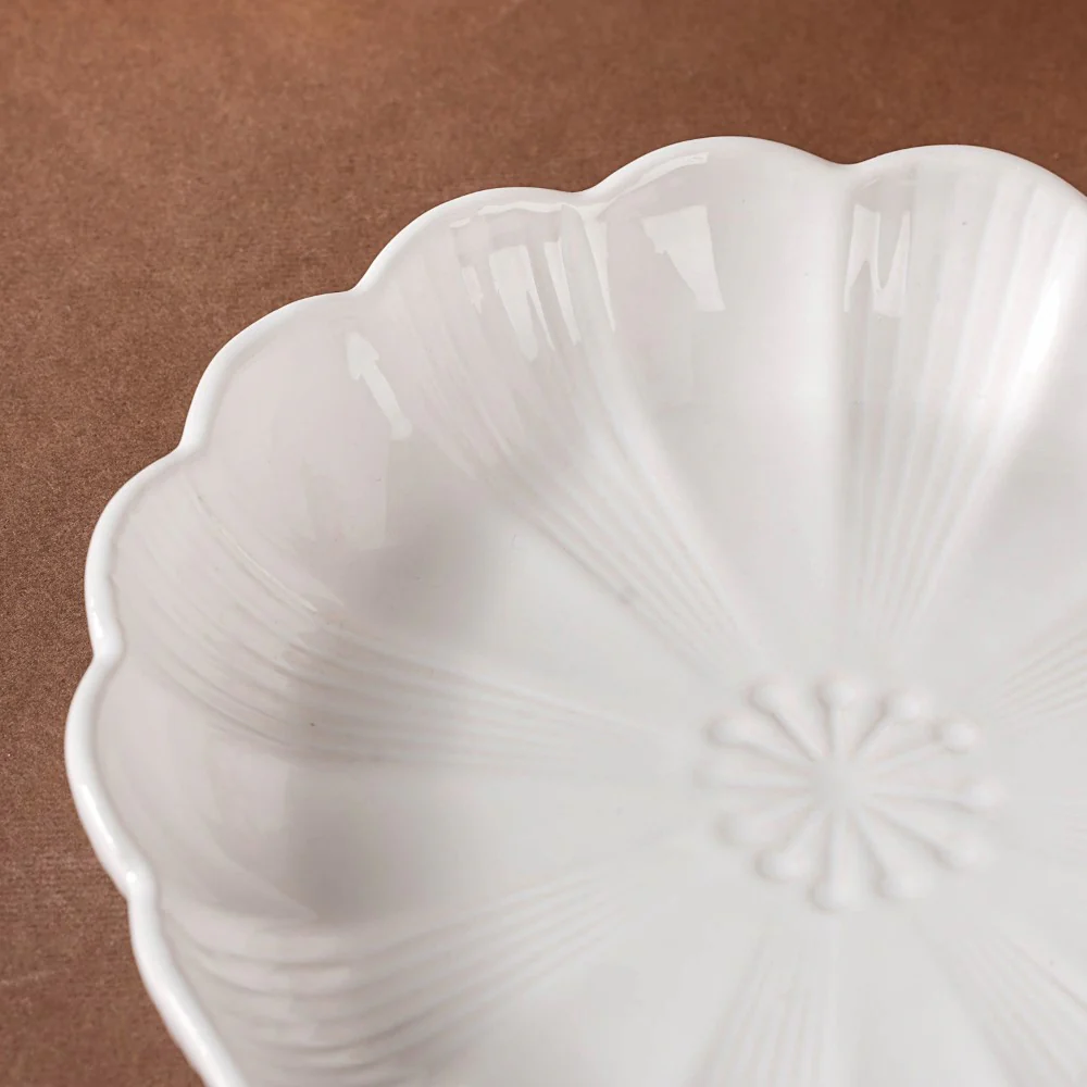 Ocean Round Dish with Handle White - Image 7
