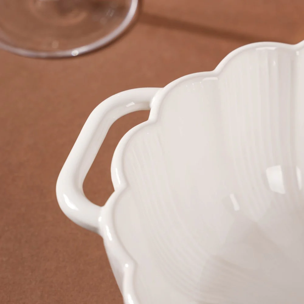Ocean Serving Bowl with Handle White 600ml - Image 7