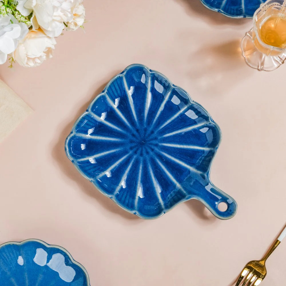 Ocean Square Dish with Handle Blue - Image 4