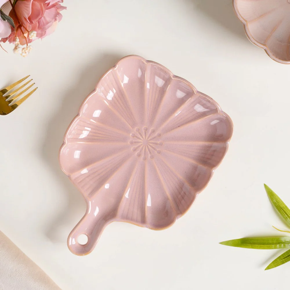 Ocean Square Plate with Handle Pink - Image 3
