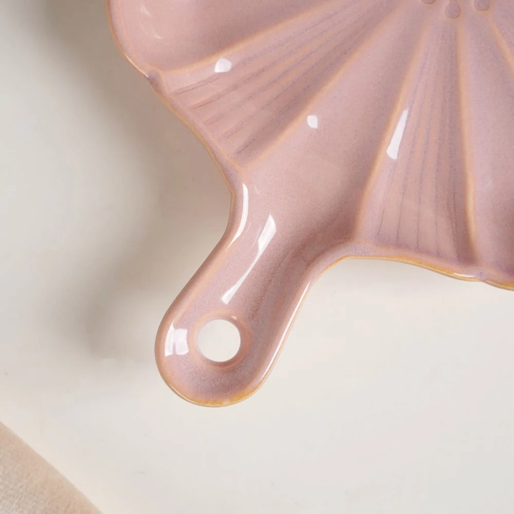 Ocean Square Plate with Handle Pink - Image 7