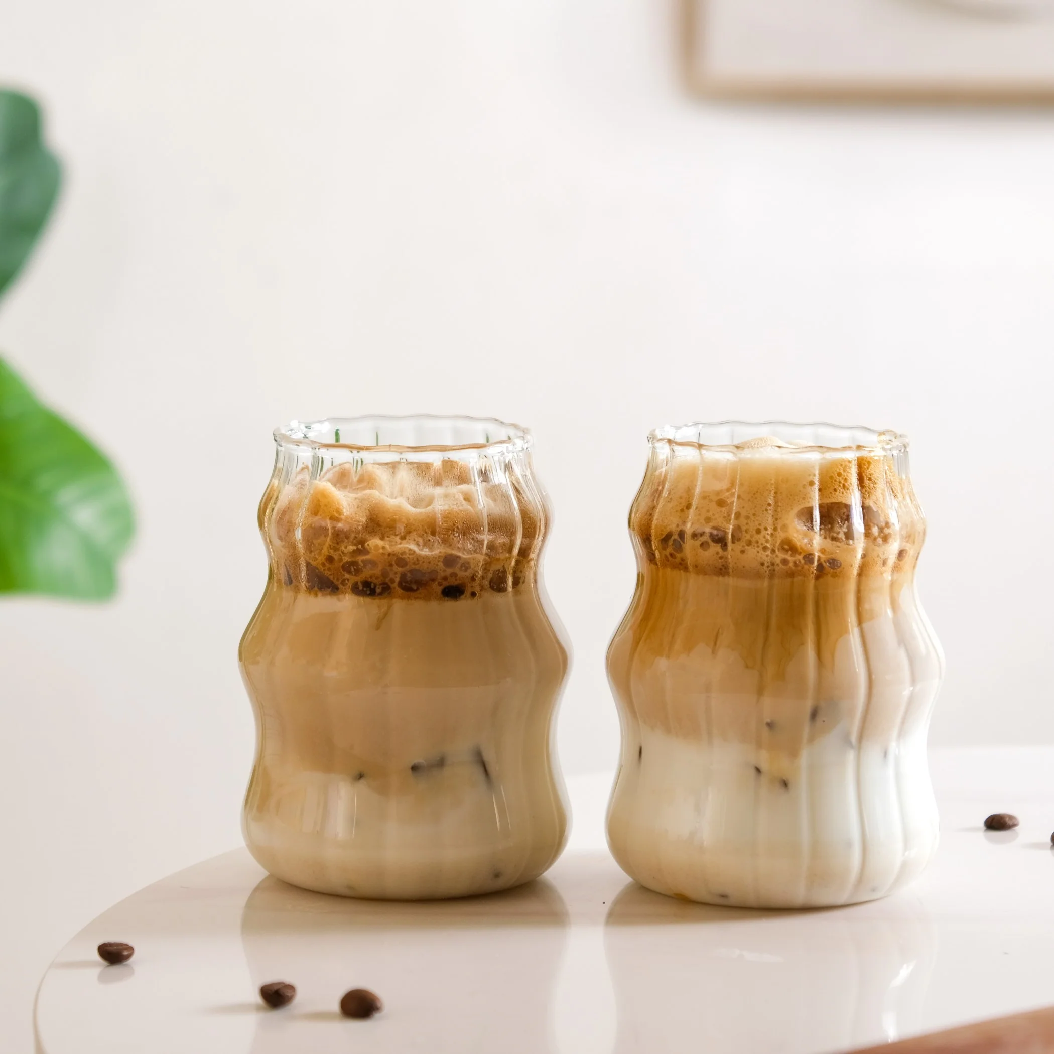 Ocean Waves Glass Tumblers Set Of 2 550ml