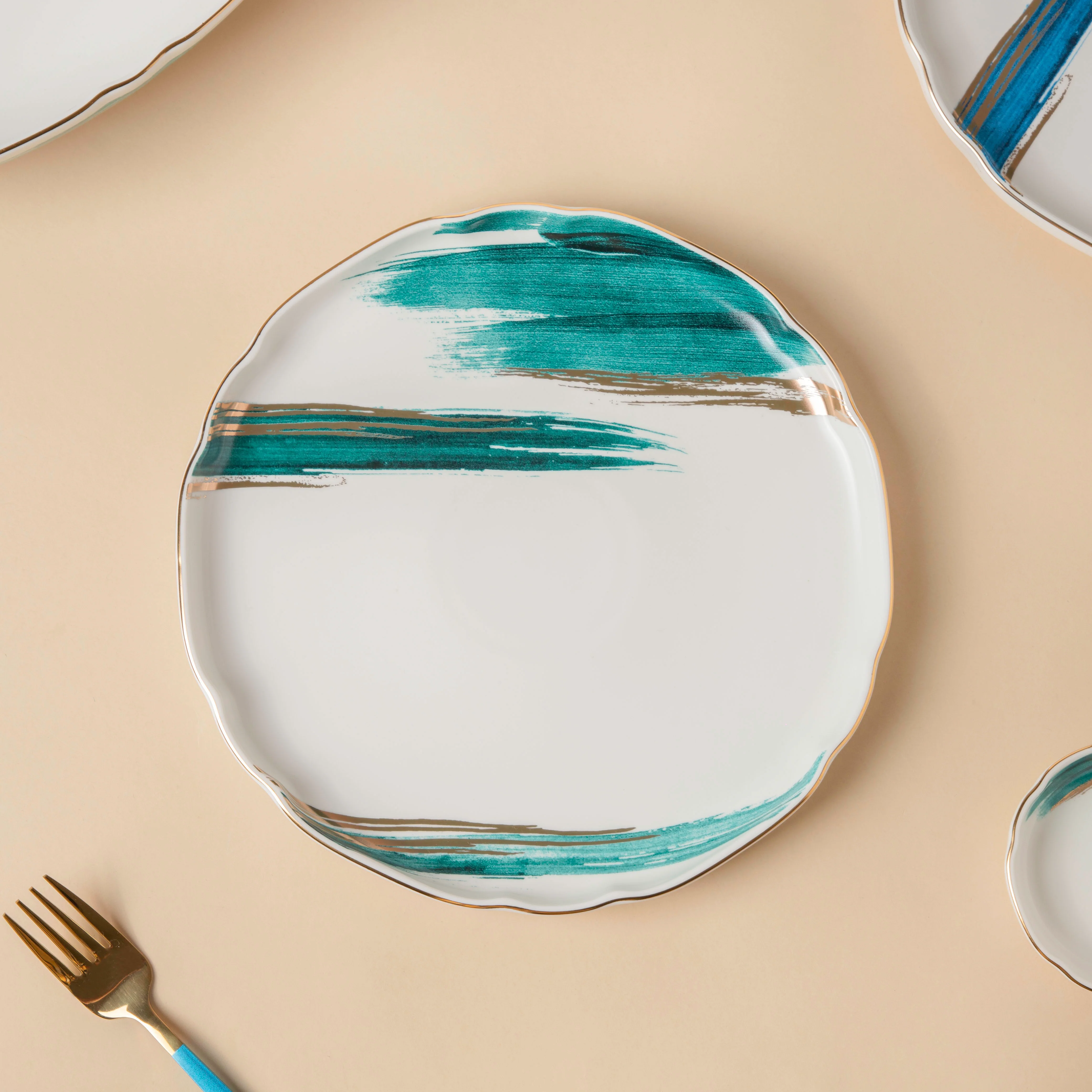 Oceanic Coastal Green Dinner Plate 10 Inch
