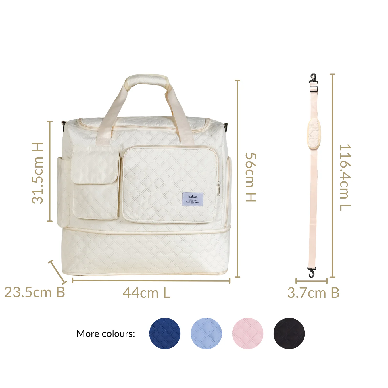 Off-White Dova Adjustable Gym Duffle Bag - Image 4
