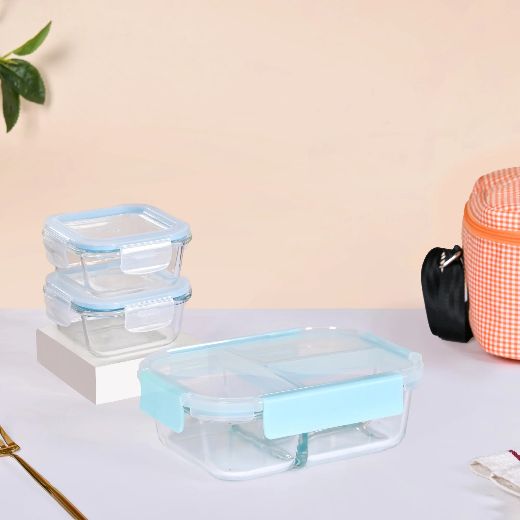 Office Time Glass Lunchbox And Insulated Lunch Bag Set - Image 10