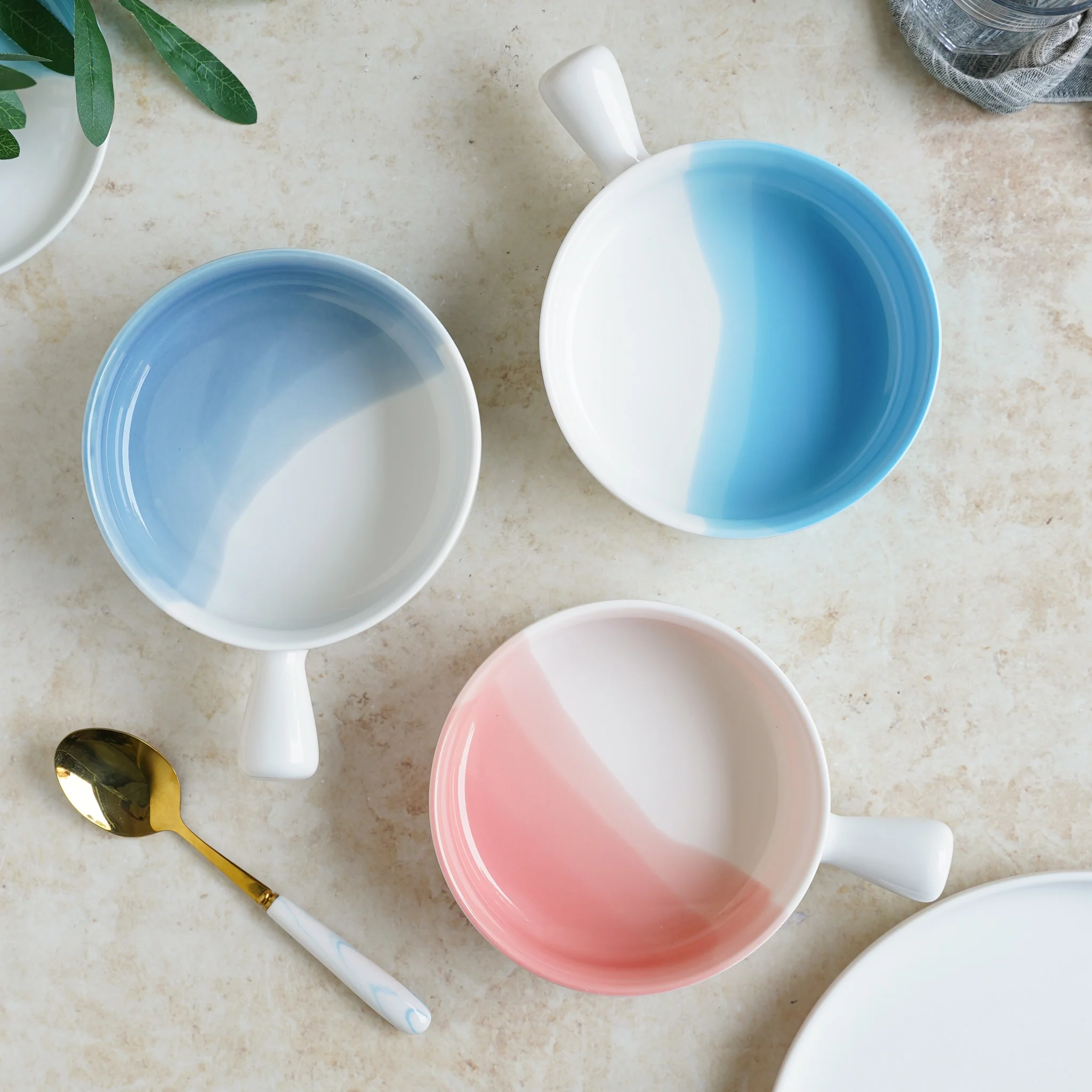 Ombre Bowl with Handle - Image 3