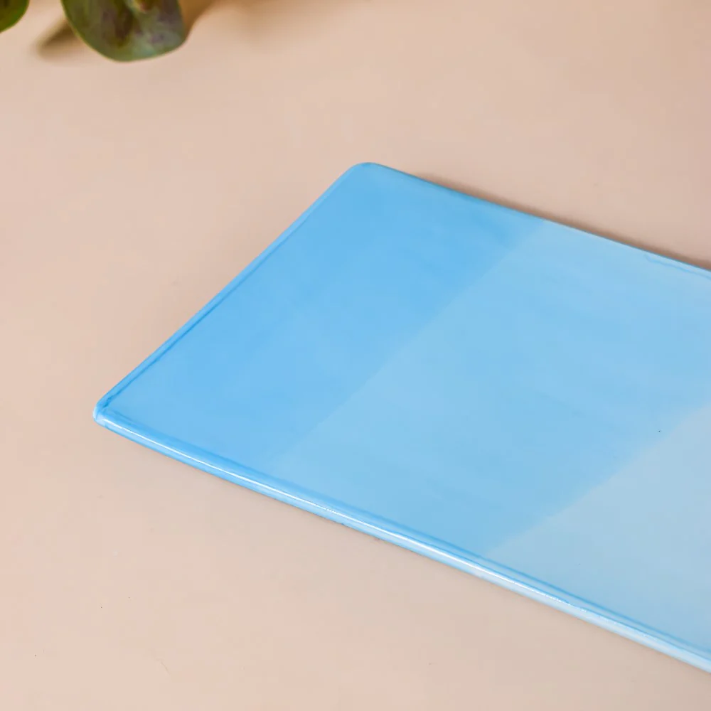 Ombre Ceramic Platter Blue Large 12 Inch - Image 6