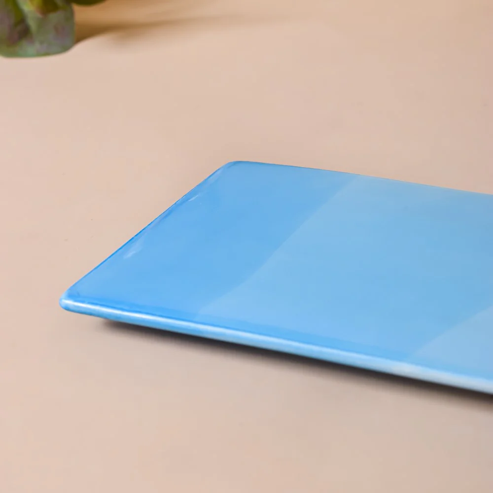 Ombre Ceramic Platter Blue Medium 11 Inch - Image 5