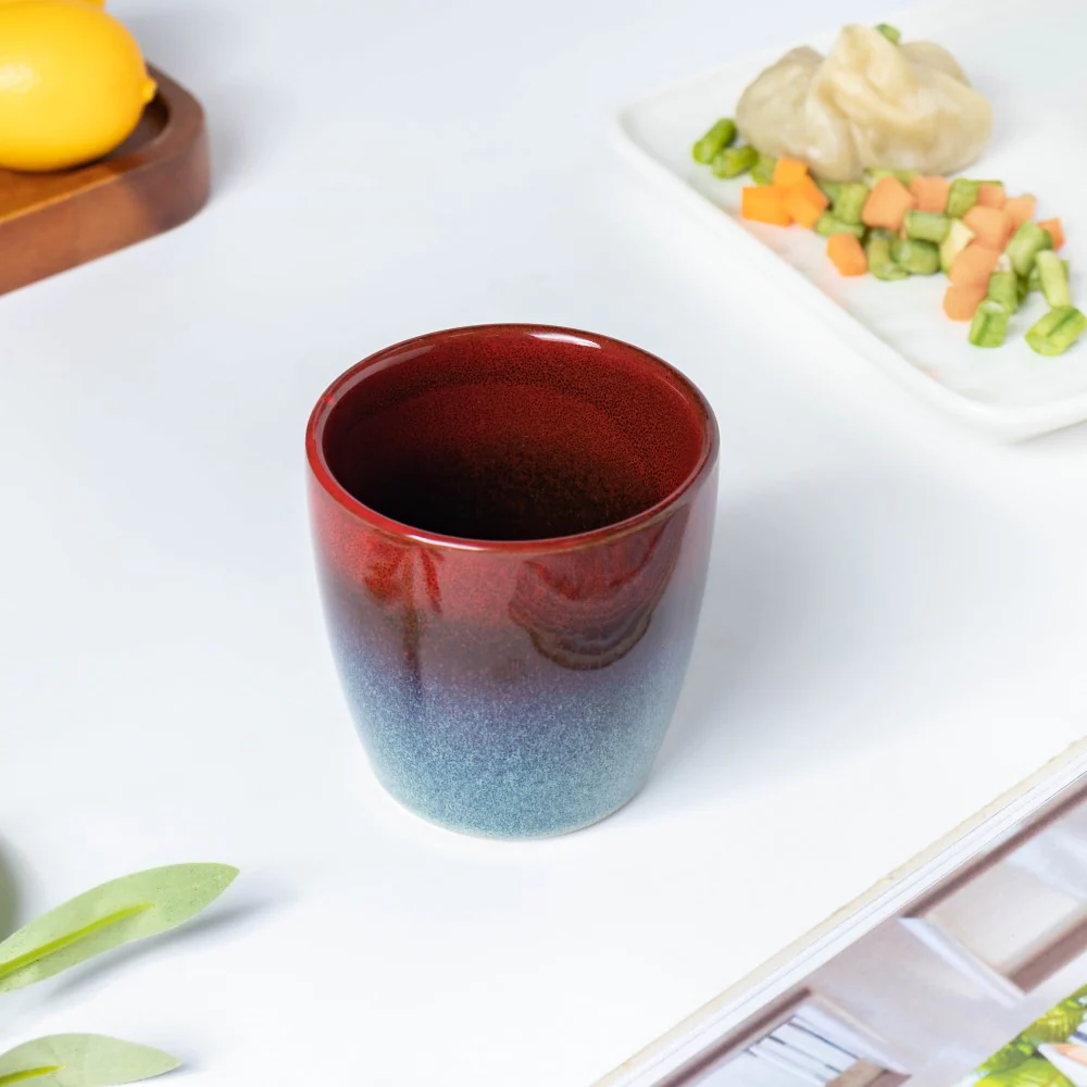 Ombre Mini Ceramic Cup Red And Blue 120 ml - Image 3