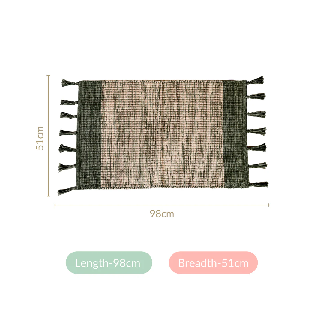 Ombre Plain Weave Plush Decorative Mat 38x20 Inch - Image 4