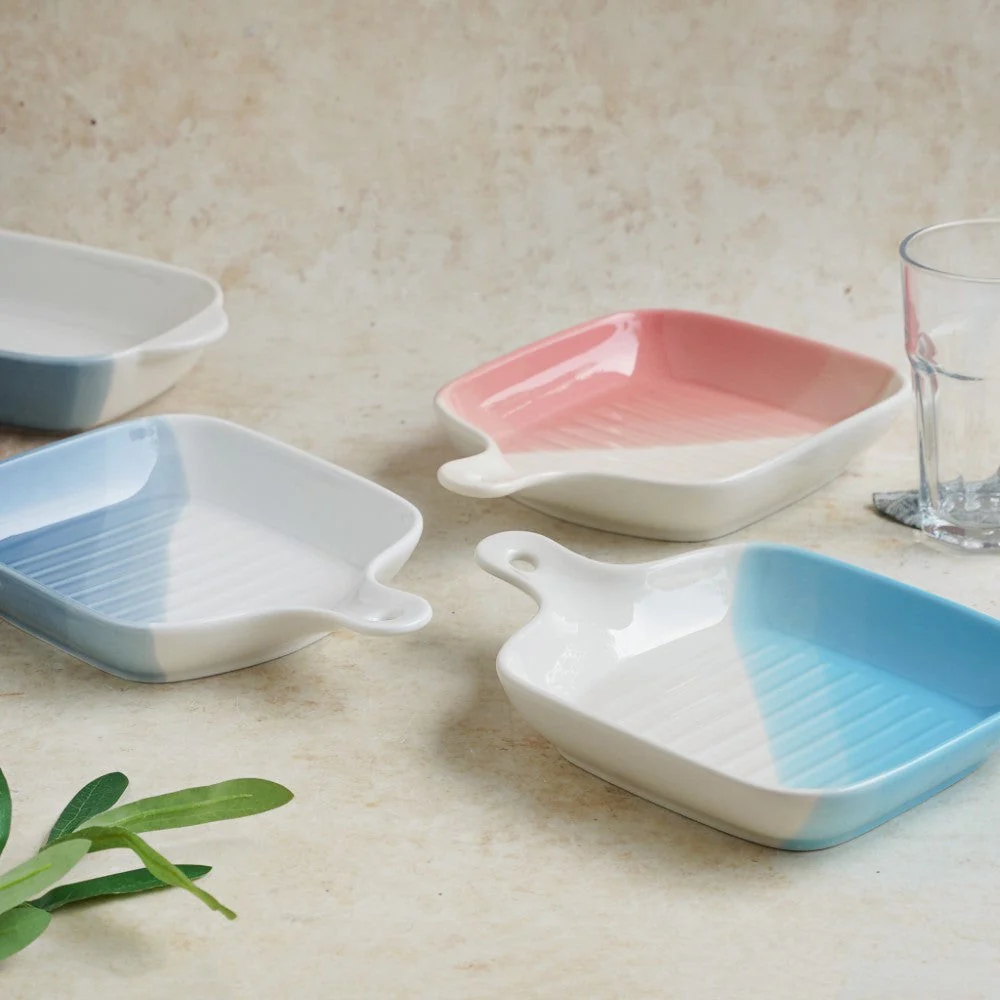 Ombre Plate With Handle - Image 4