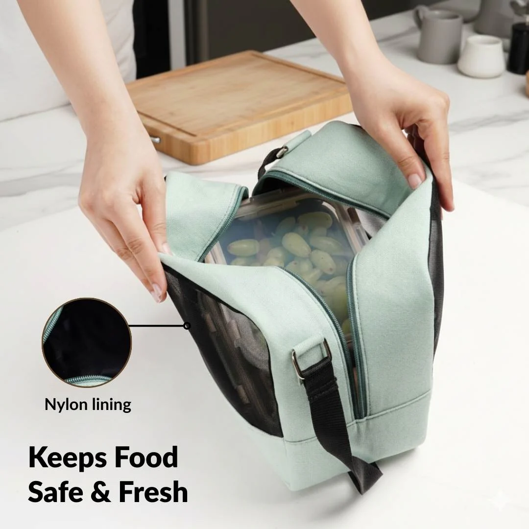 On The Go Mesh Lunch Bag Green - Image 7