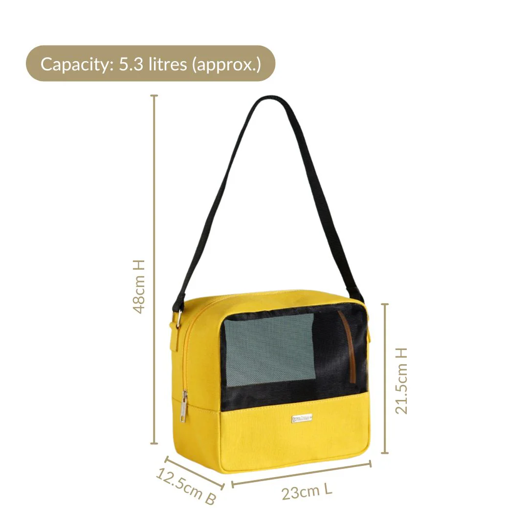 On The Go Mesh Lunch Bag Yellow - Image 4