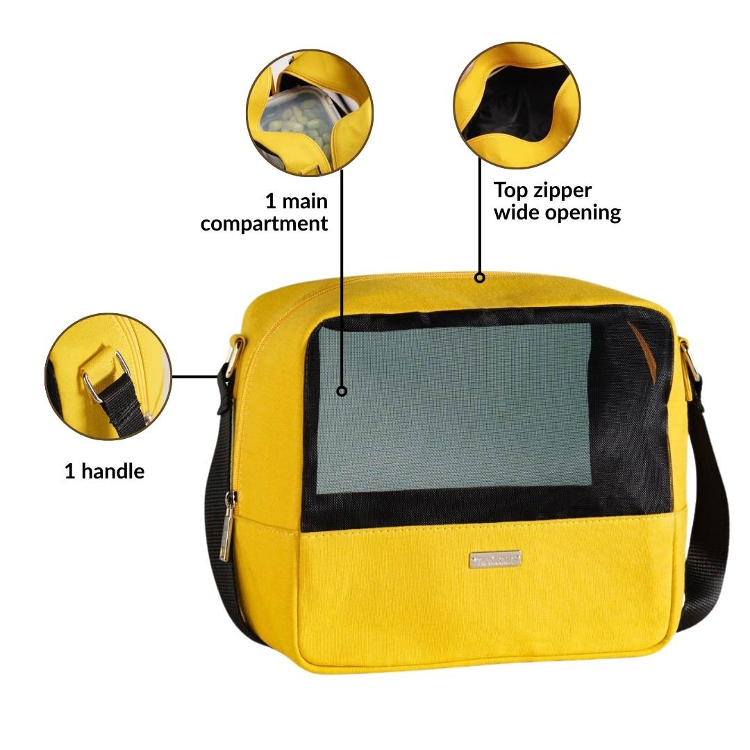 On The Go Mesh Lunch Bag Yellow - Image 5
