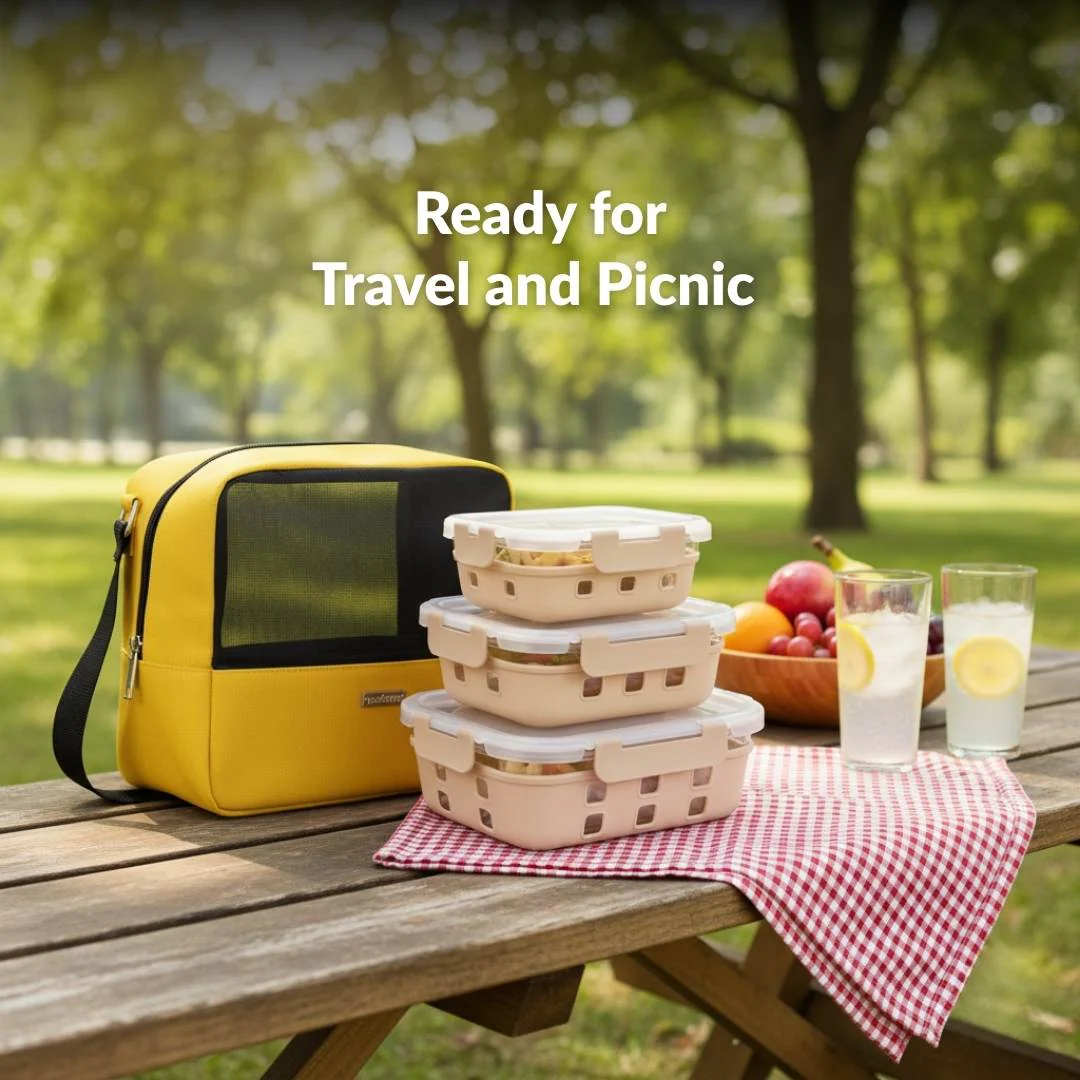 On The Go Mesh Lunch Bag Yellow - Image 8