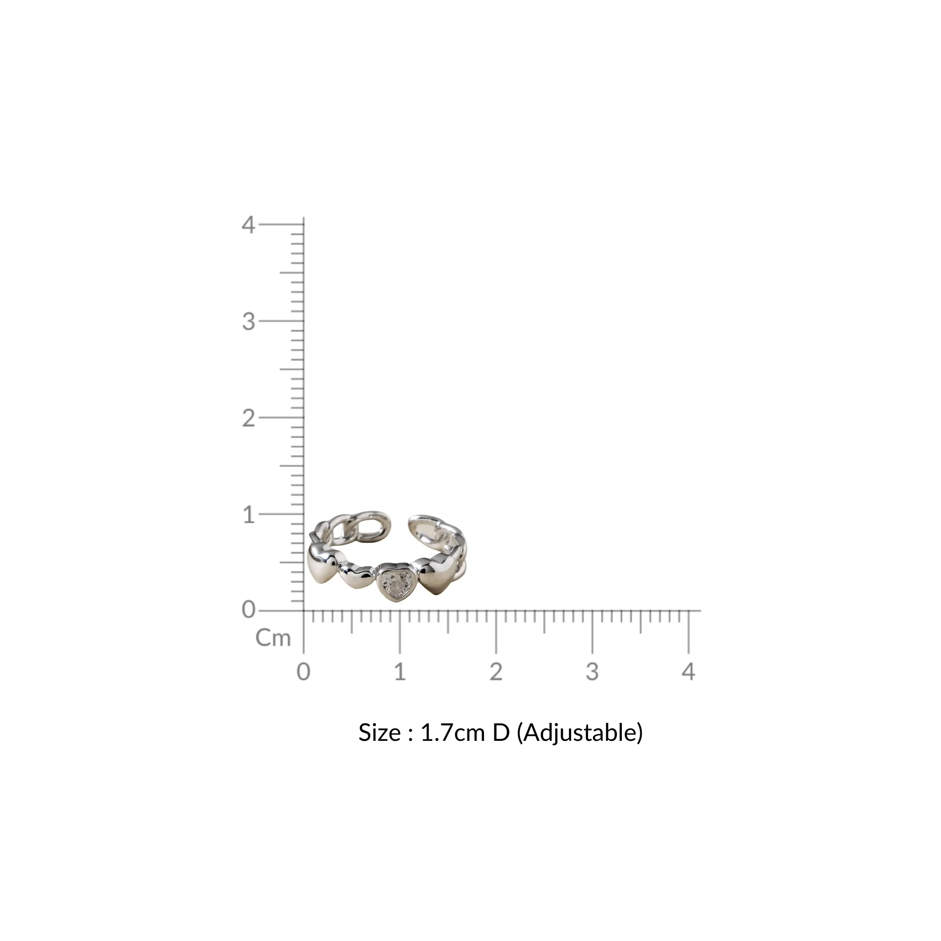 Only Hearts Finger Ring Silver - Image 3