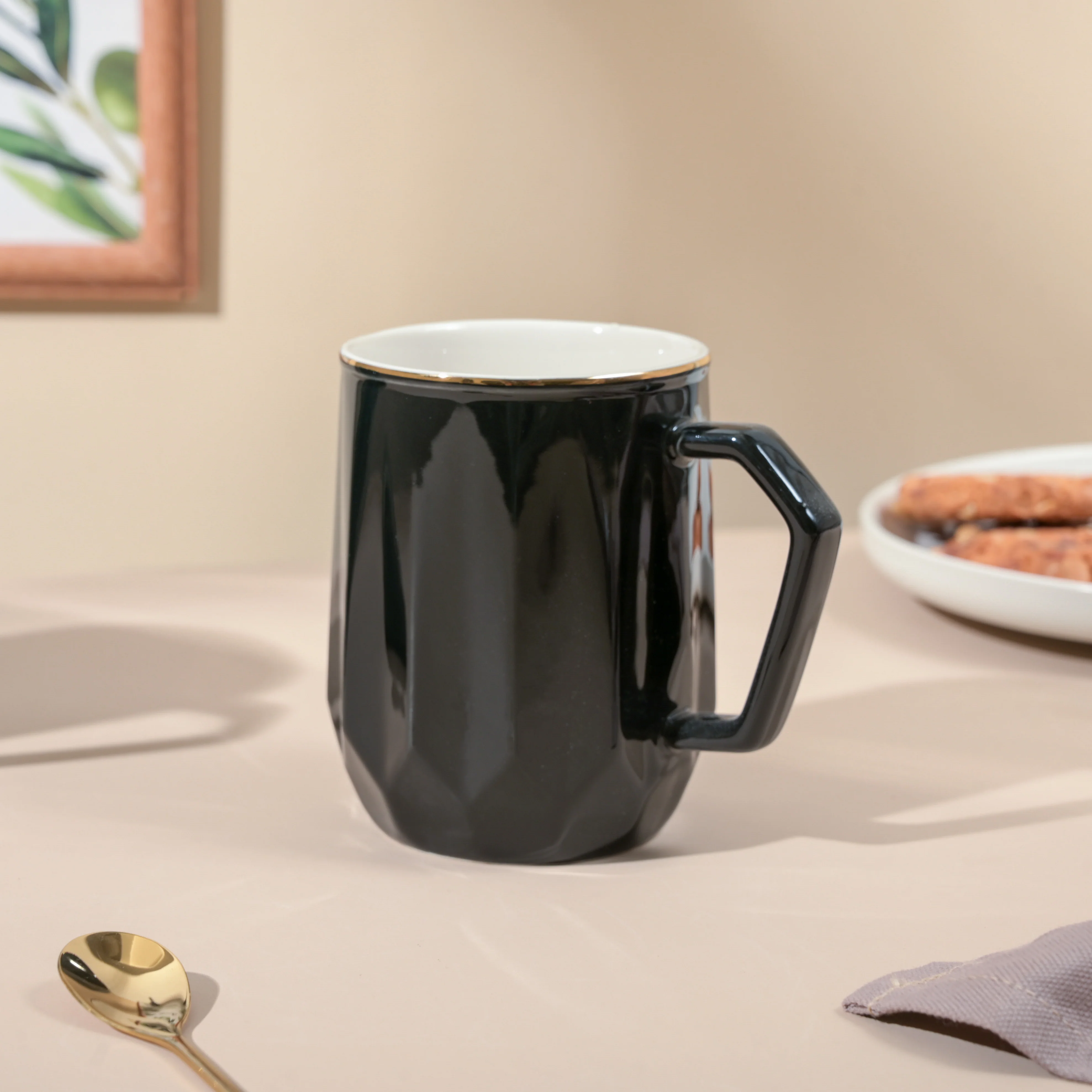 Onyx Black Ceramic Mug 350 ml