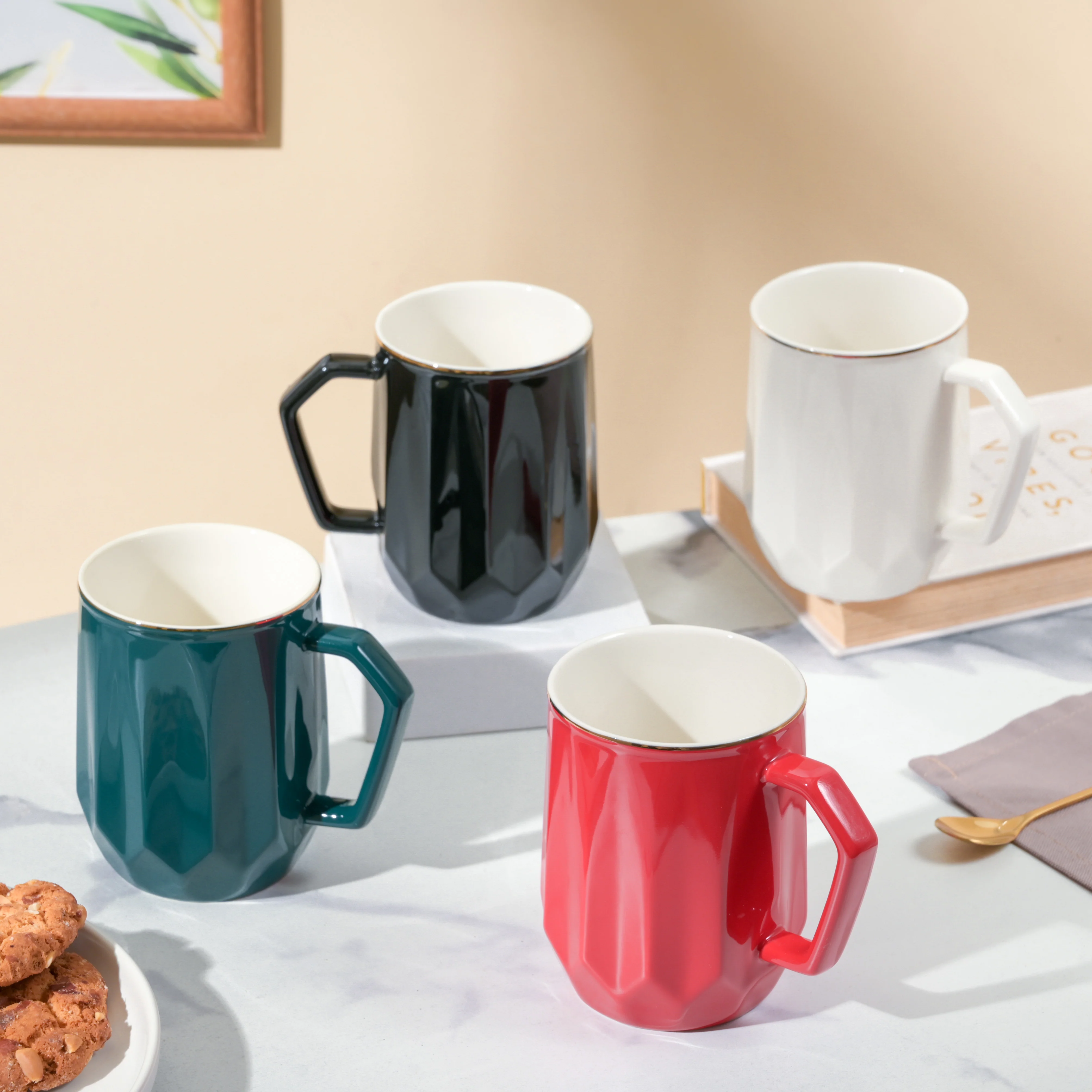 Onyx Black Ceramic Mug 350 ml - Image 6