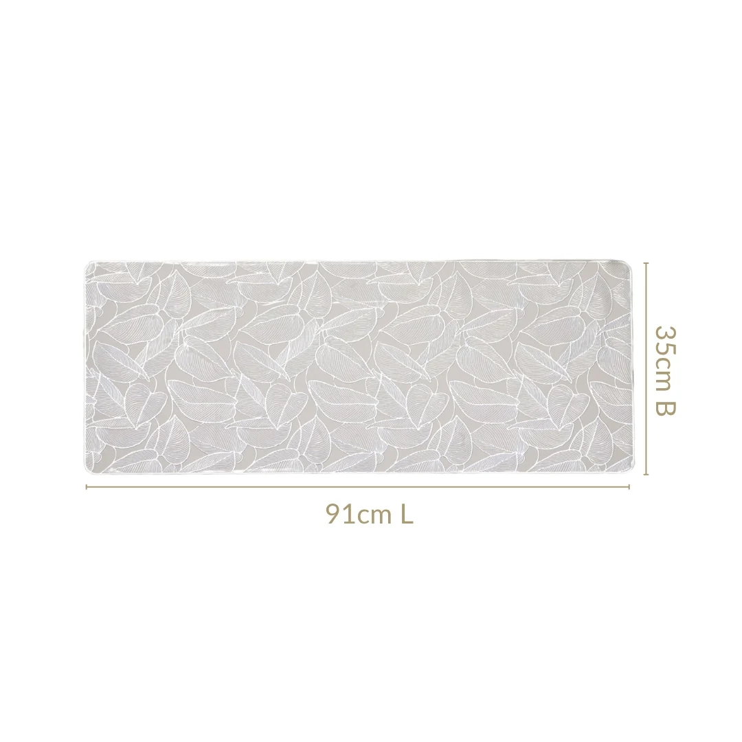 Opulent Leaf Silver Table Runner 91x35cm - Image 2