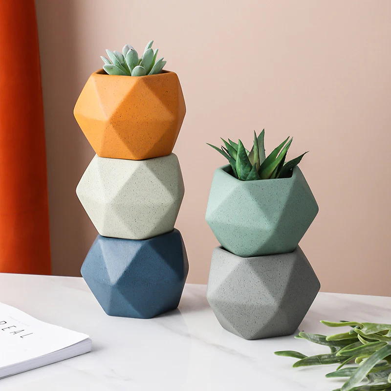 Orange Abstract Plant Pot - Image 11