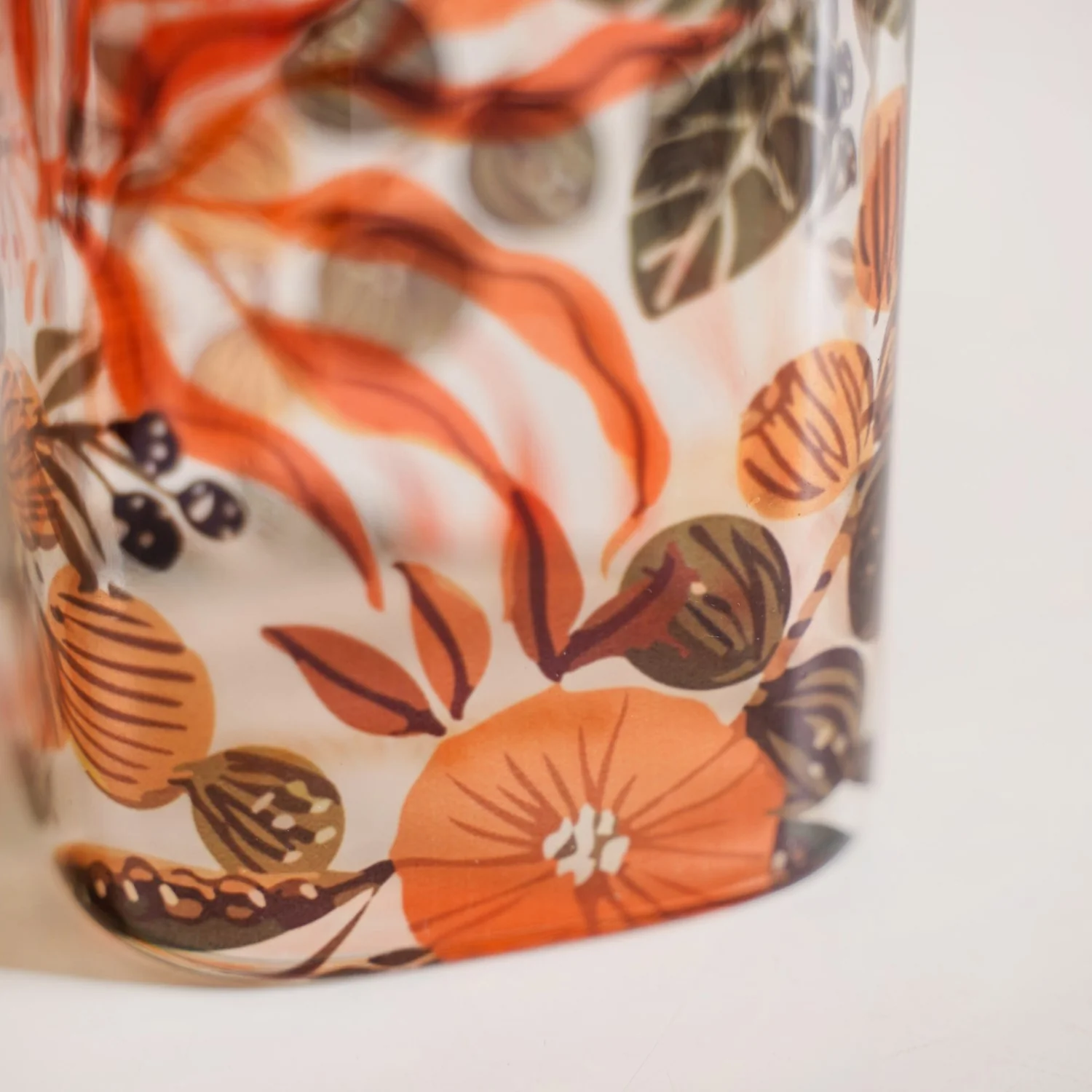 Orange Poppy Printed Glass Tumblers Set Of 4 230ml - Image 7