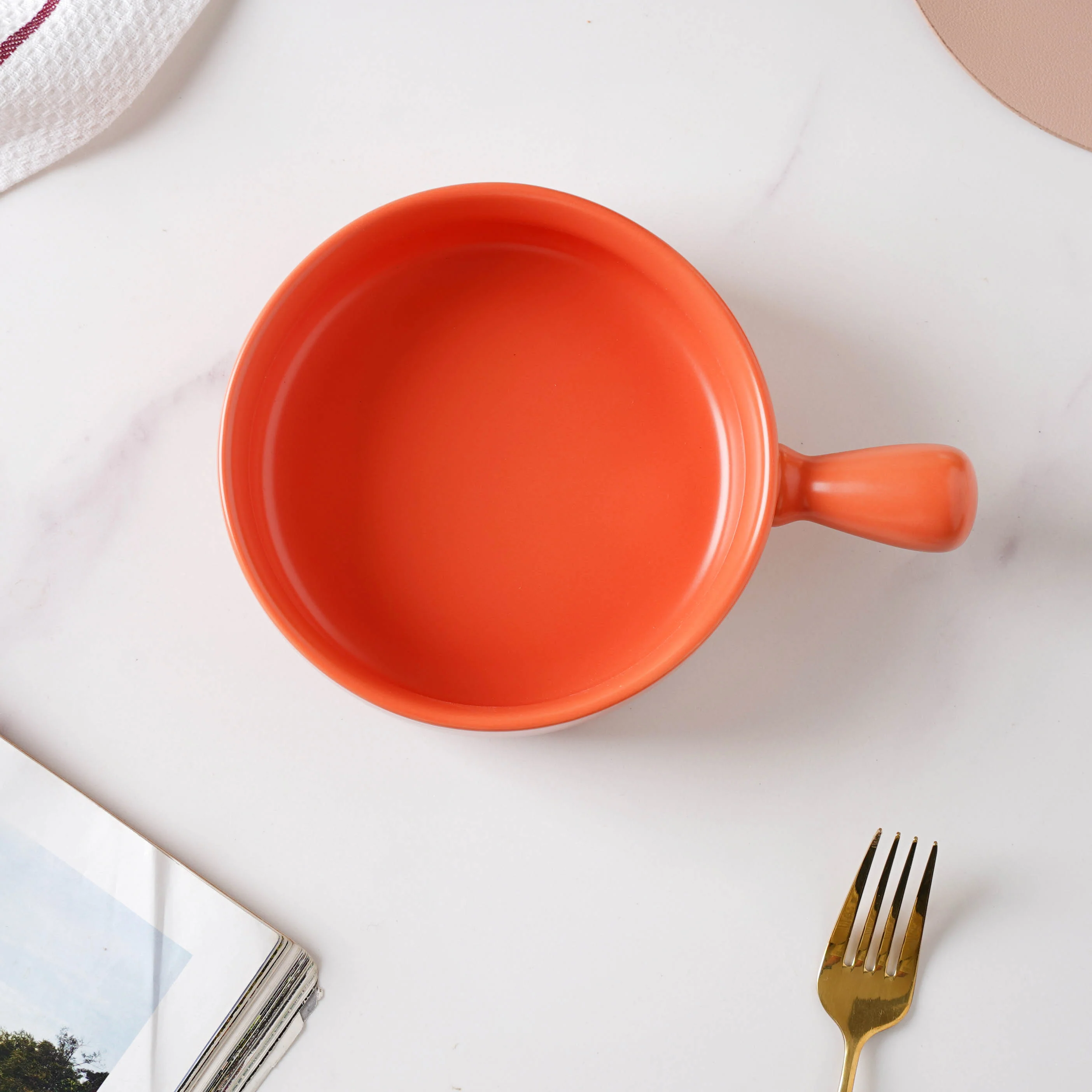 Orange Sherbet Baking Pan With Handle - Image 5