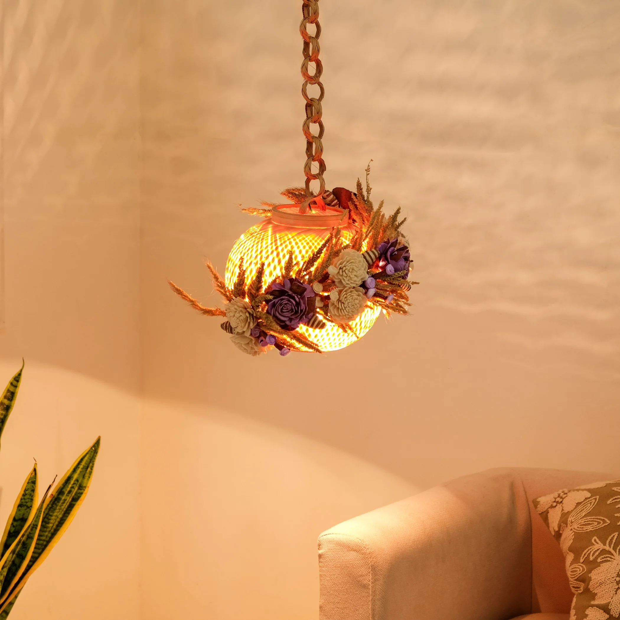 Organic Dried Flowers Lantern Lavender - Image 2