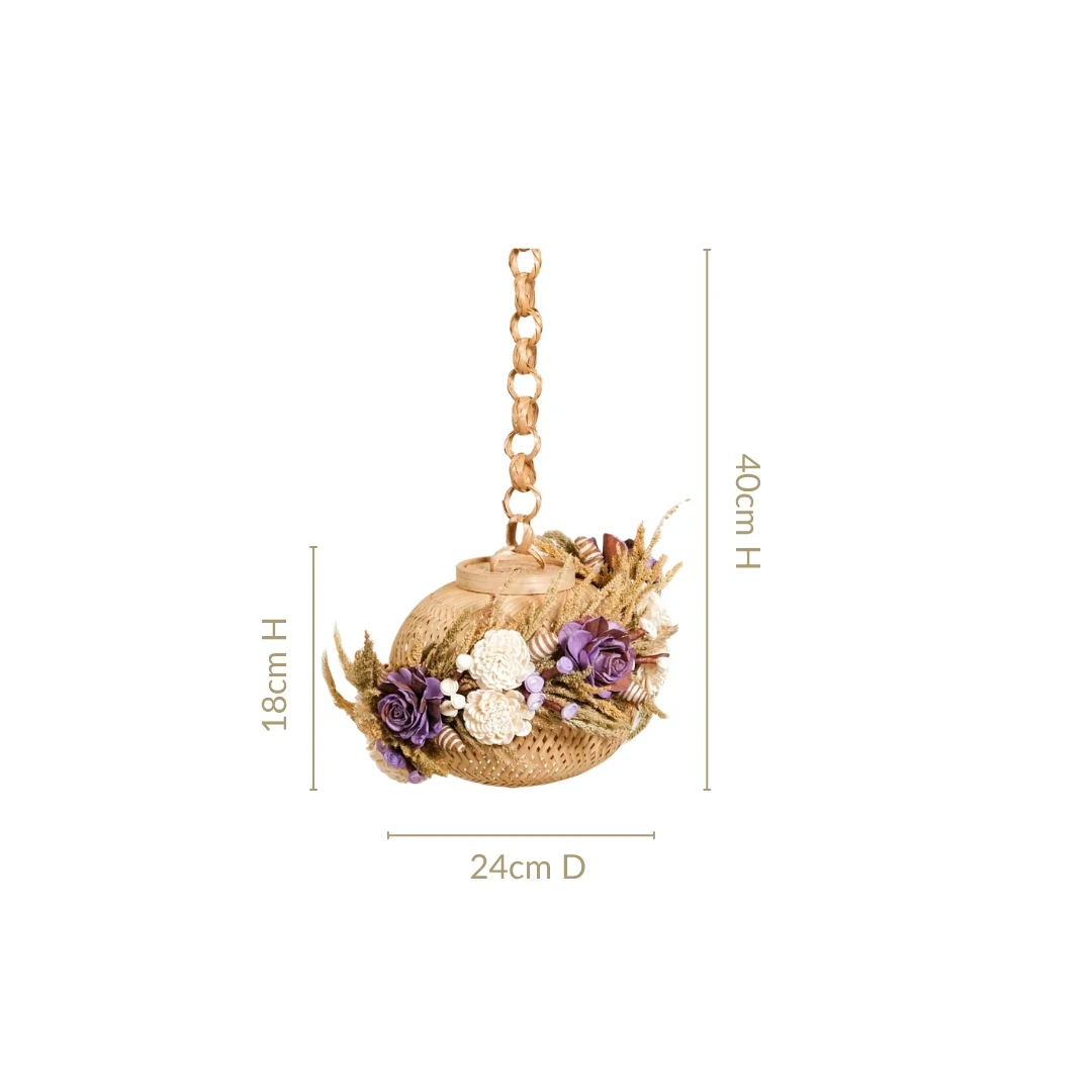 Organic Dried Flowers Lantern Lavender - Image 4
